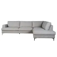 Feather 3-pc. Sectional Sofa in Dovetail Linen by LH Imports Ltd