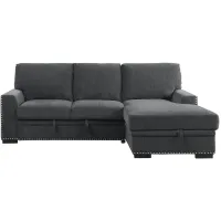 Adelia 2-pc. Right Facing Sectional with Pull-out Bed in Charcoal by Homelegance