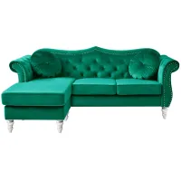 Hollywood Sectional in Green by Glory Furniture