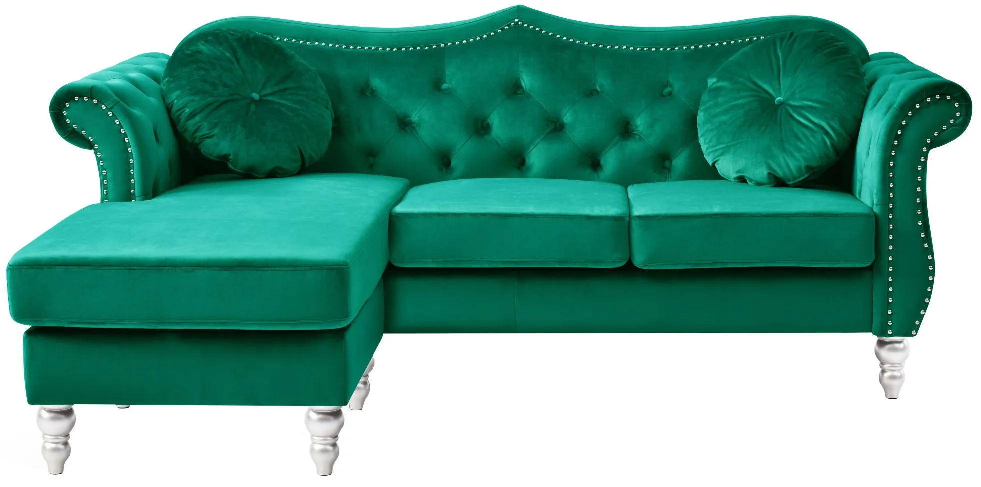 Hollywood Sectional Sofa in Green by Glory Furniture