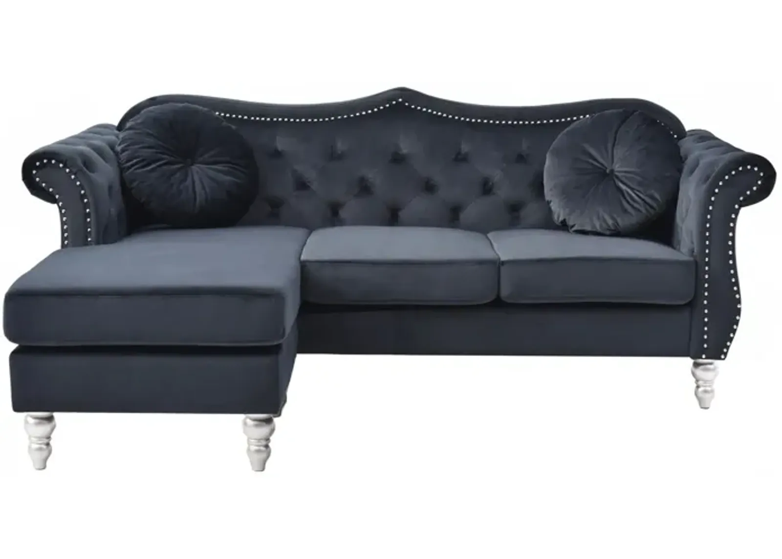 Hollywood Sectional Sofa in Black by Glory Furniture