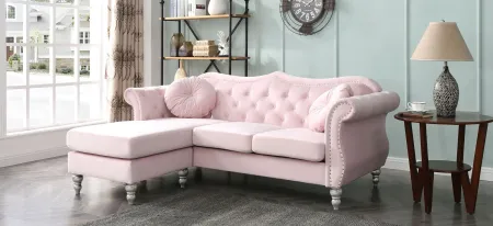 Hollywood Sectional in Pink by Glory Furniture