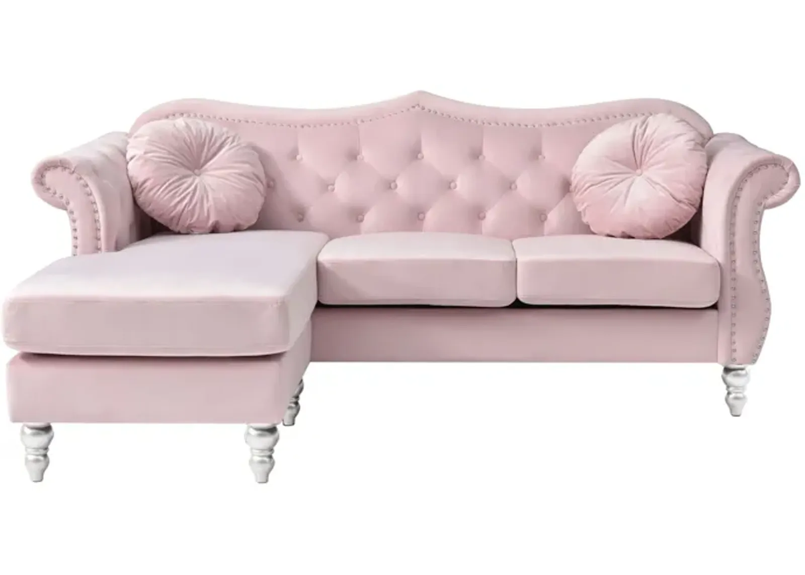 Hollywood Sectional Sofa in Pink by Glory Furniture