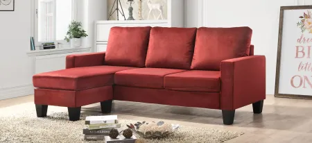 Jessica Sectional Sofa in Burgundy by Glory Furniture