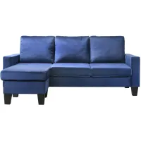 Jessica Sectional Sofa in Navy Blue by Glory Furniture