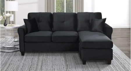 Lambent Reversible Sectional Sofa in Black by Homelegance
