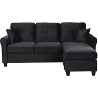 Lambent Reversible Sectional Sofa in Black by Homelegance
