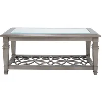 Lucette Rectangular Cocktail Table in Gray by Davis Intl.
