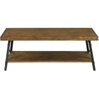 Chandler Coffee Table in Pine Brown by Emerald Home Furnishings