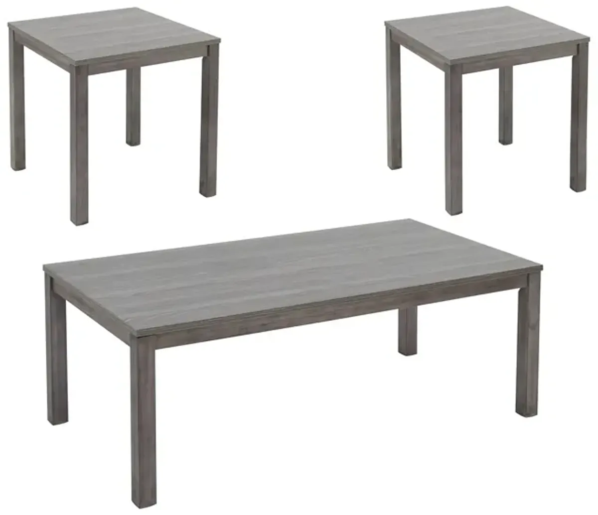 Decca 3-pc. Occasional Tables in Newport Gray by Davis Intl.