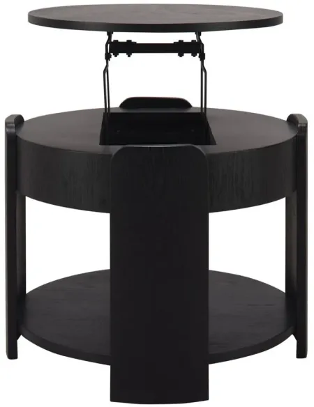 Midland Cocktail Table w/ Casters & Lift Top in Black by Riverside Furniture