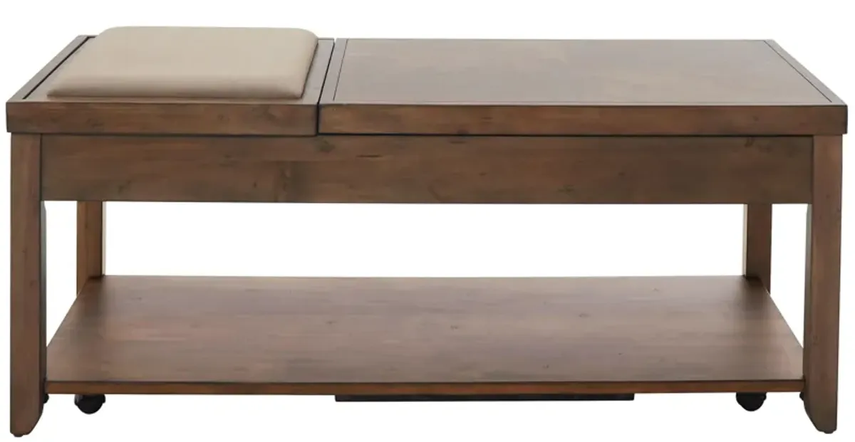 Mitchell Half Lift-Top Cocktail Table w/ Casters