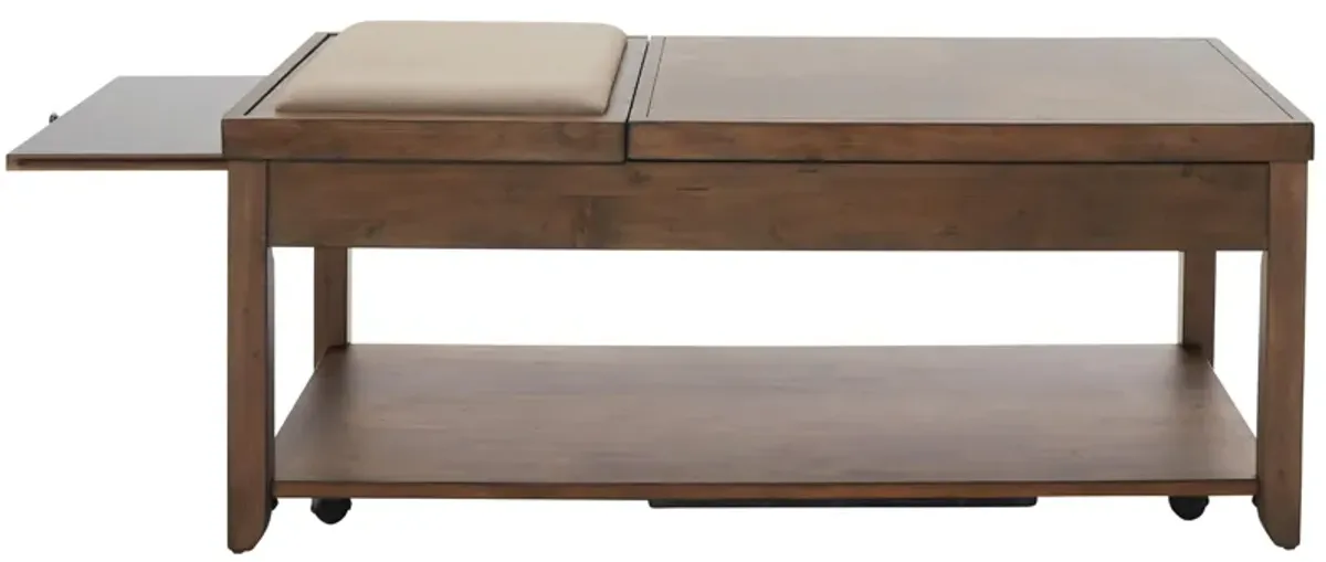 Mitchell Half Lift-Top Cocktail Table w/ Casters