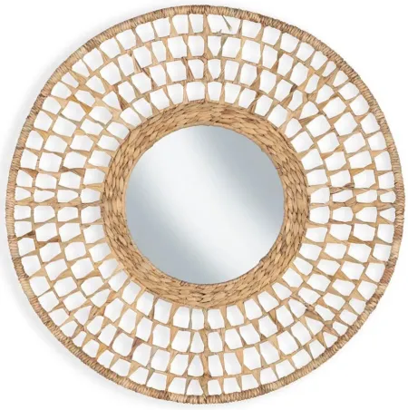 Deltlea Accent Mirror in Natural by Ashley Express