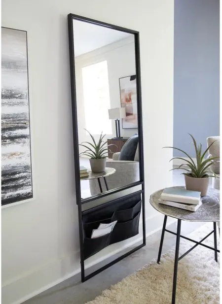 Floxville Floor Mirror in Black by Ashley Furniture