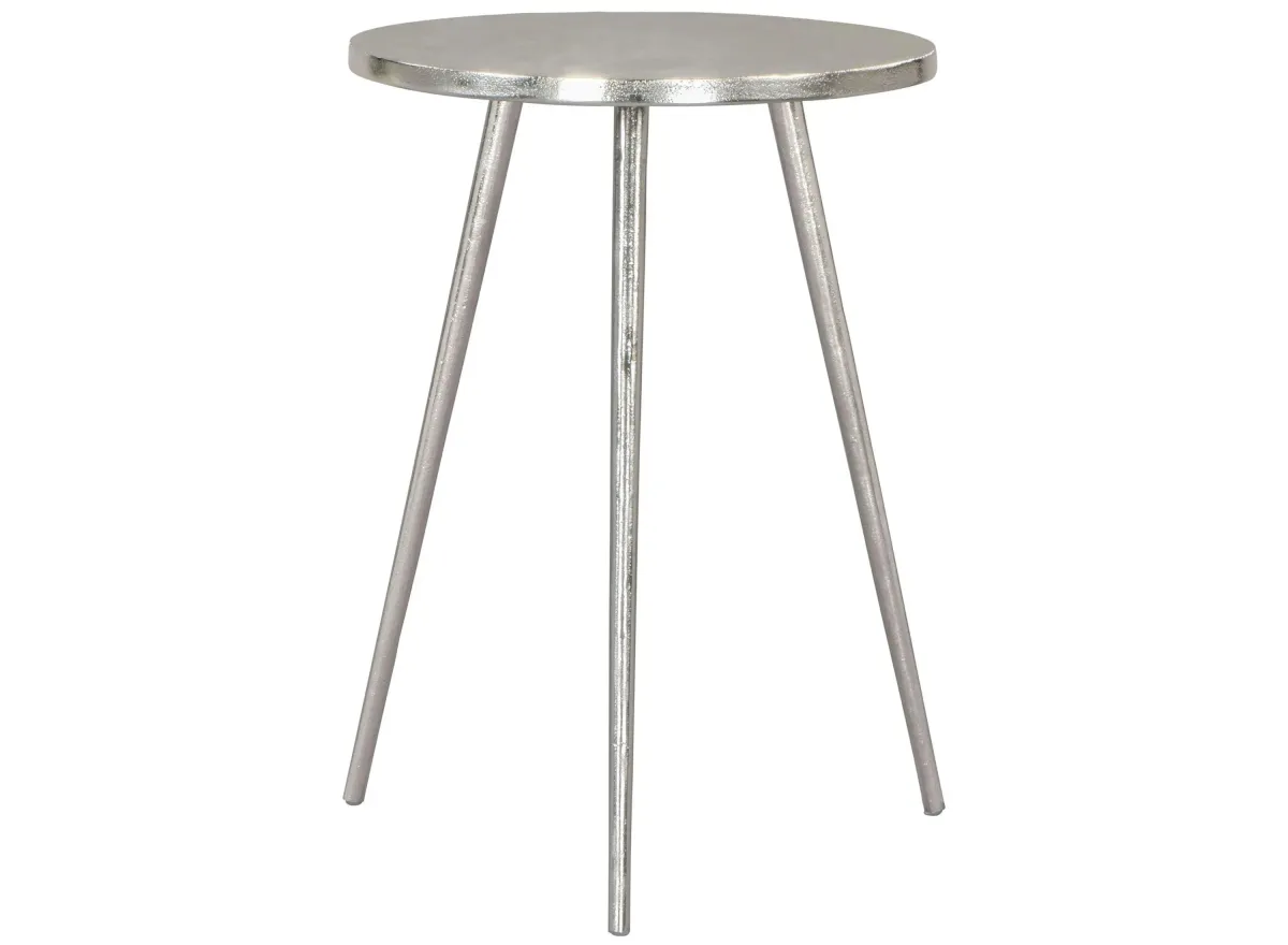 Politik Side Table in Nickel by Zuo Modern