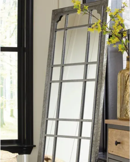 Remy Casual Floor Mirror in Antique Gray by Ashley Furniture