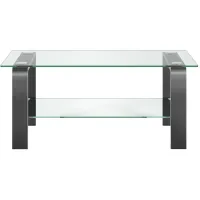 Lilly Coffee Table in Gunmetal Gray by Hudson & Canal
