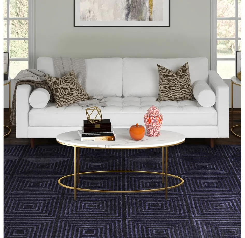 Lucy Faux Marble Coffee Table