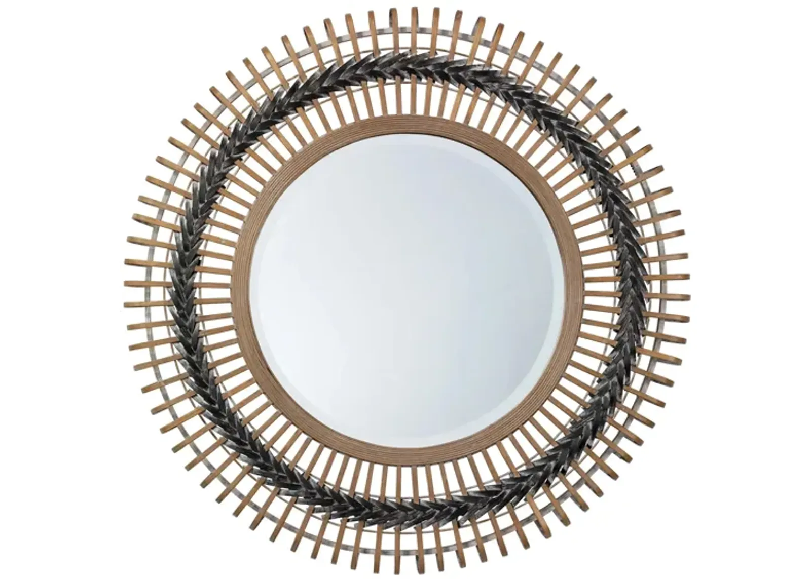 Grove Braided Mirror in Gray by Jamie Young Company