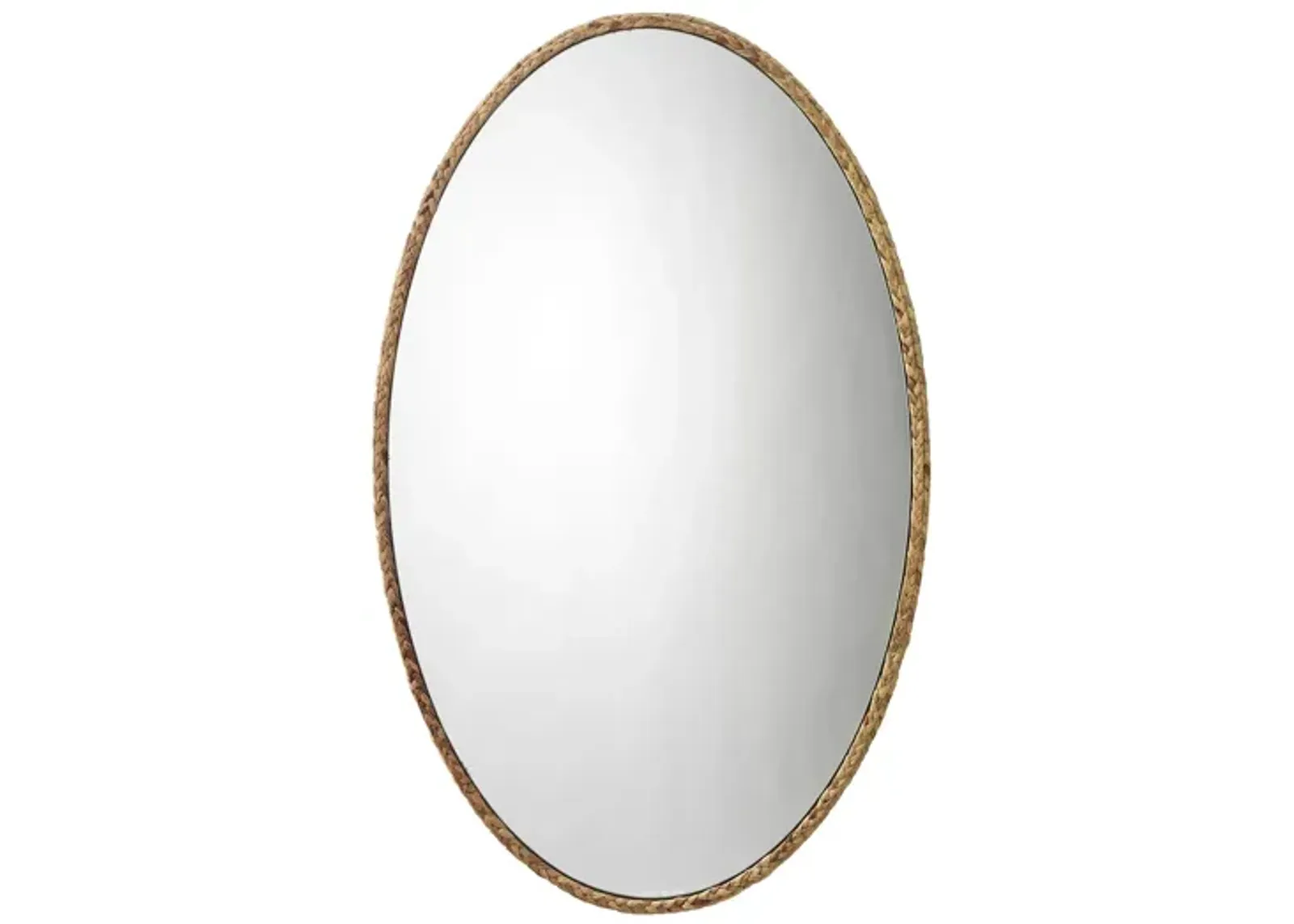 Sparrow Braided Oval Mirror in Brown by Jamie Young Company