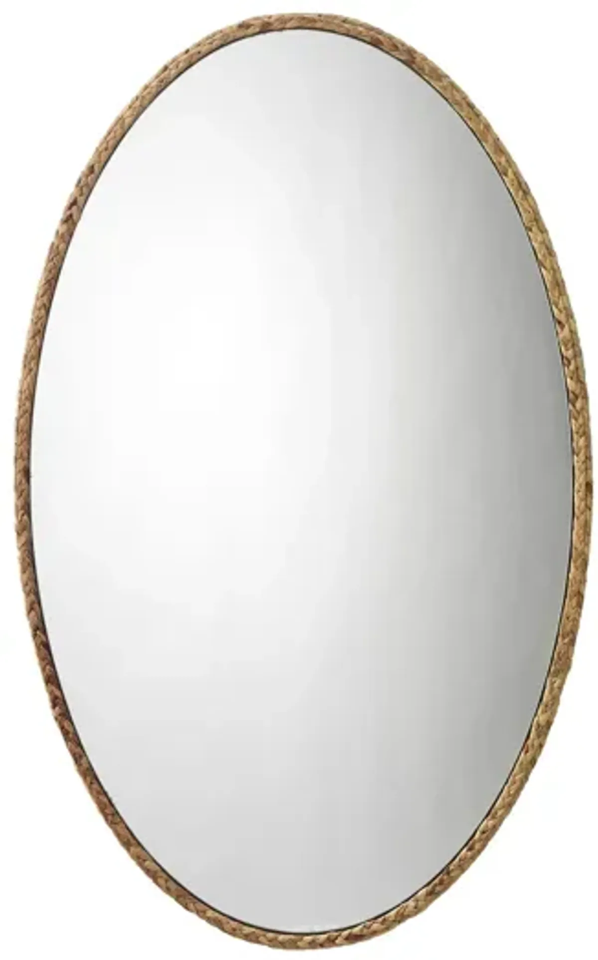 Sparrow Braided Oval Mirror in Brown by Jamie Young Company