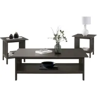 Keller 3-pc... Occasional Table Set in Antique Gray by Homelegance