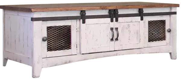 Pueblo Rectangular White Coffee Table