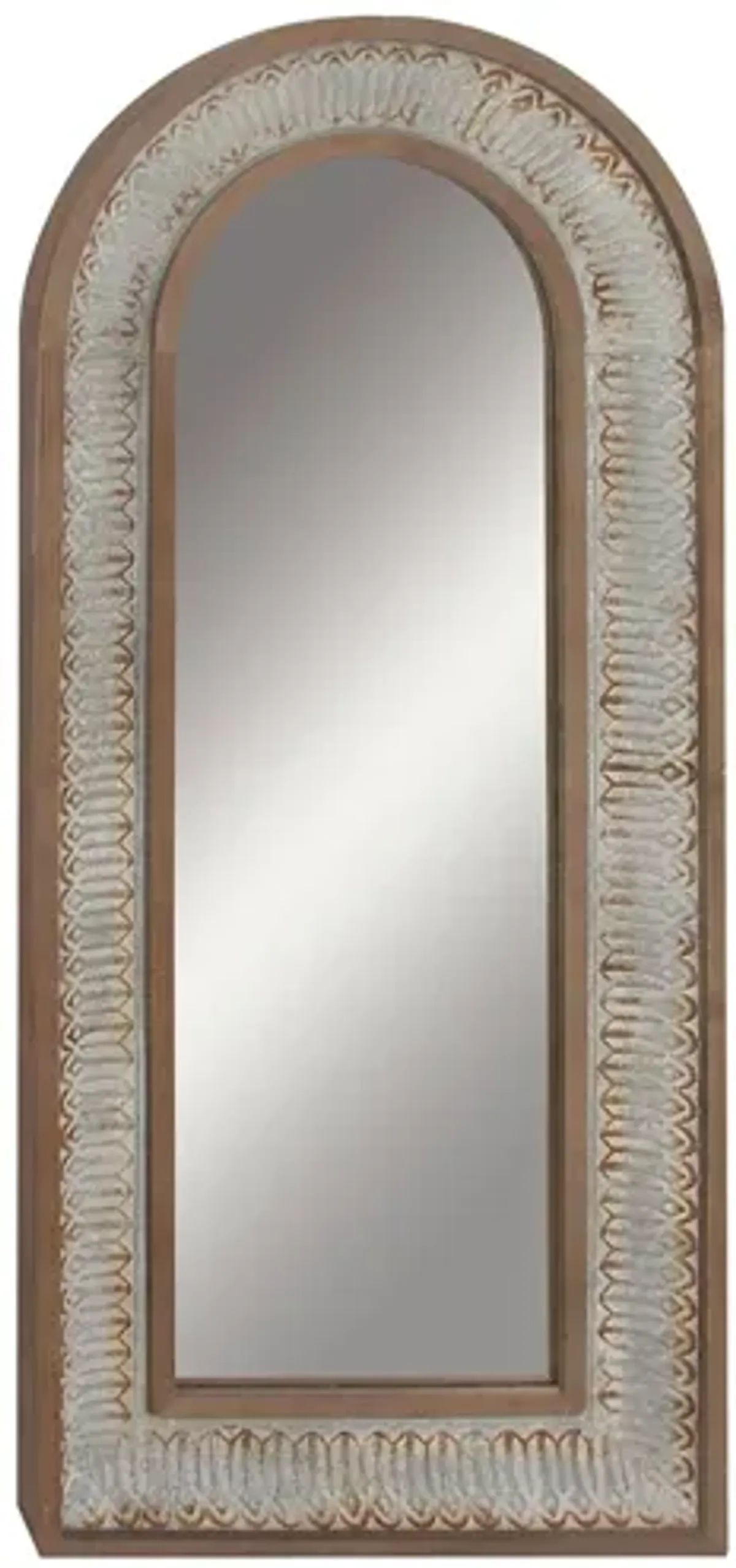 Ivy Collection Gold Wood Farmhouse Wall Mirror in Gold by UMA Enterprises