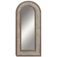 Ivy Collection Gold Wood Farmhouse Wall Mirror in Gold by UMA Enterprises