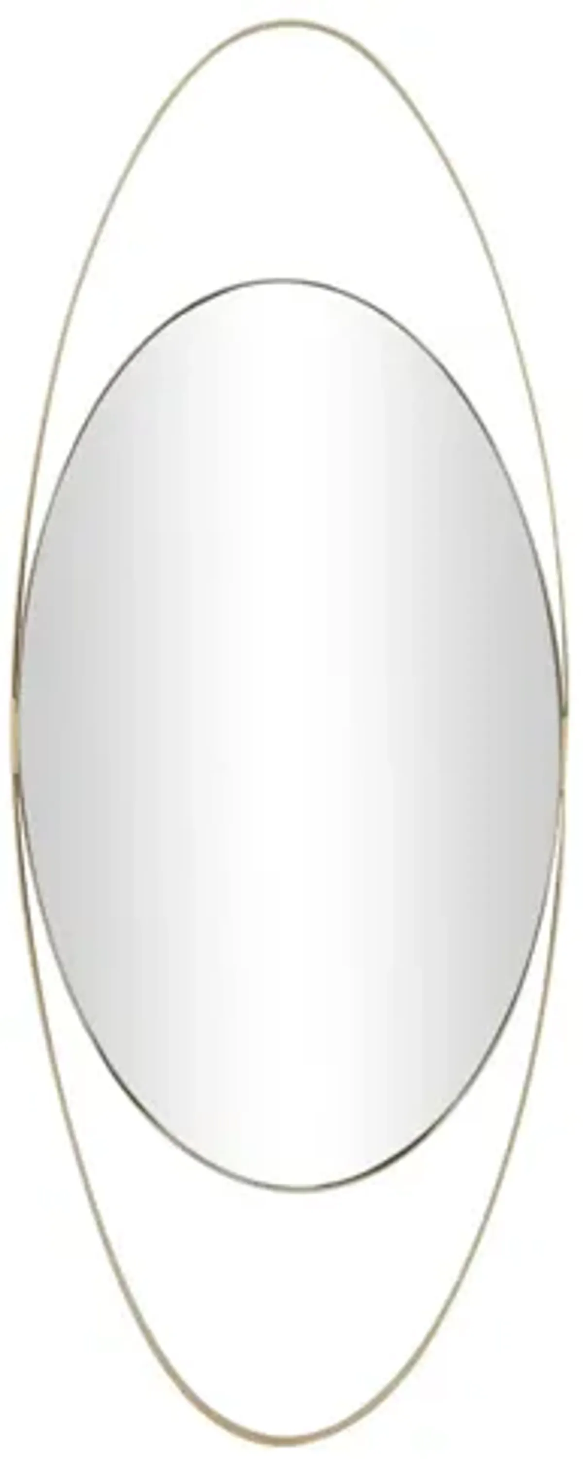 Ivy Collection Gold Metal Contemporary Wall Mirror in Gold by UMA Enterprises