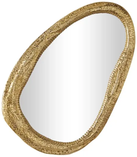 Ivy Collection Gold Aluminum Wall Mirror in Gold by UMA Enterprises