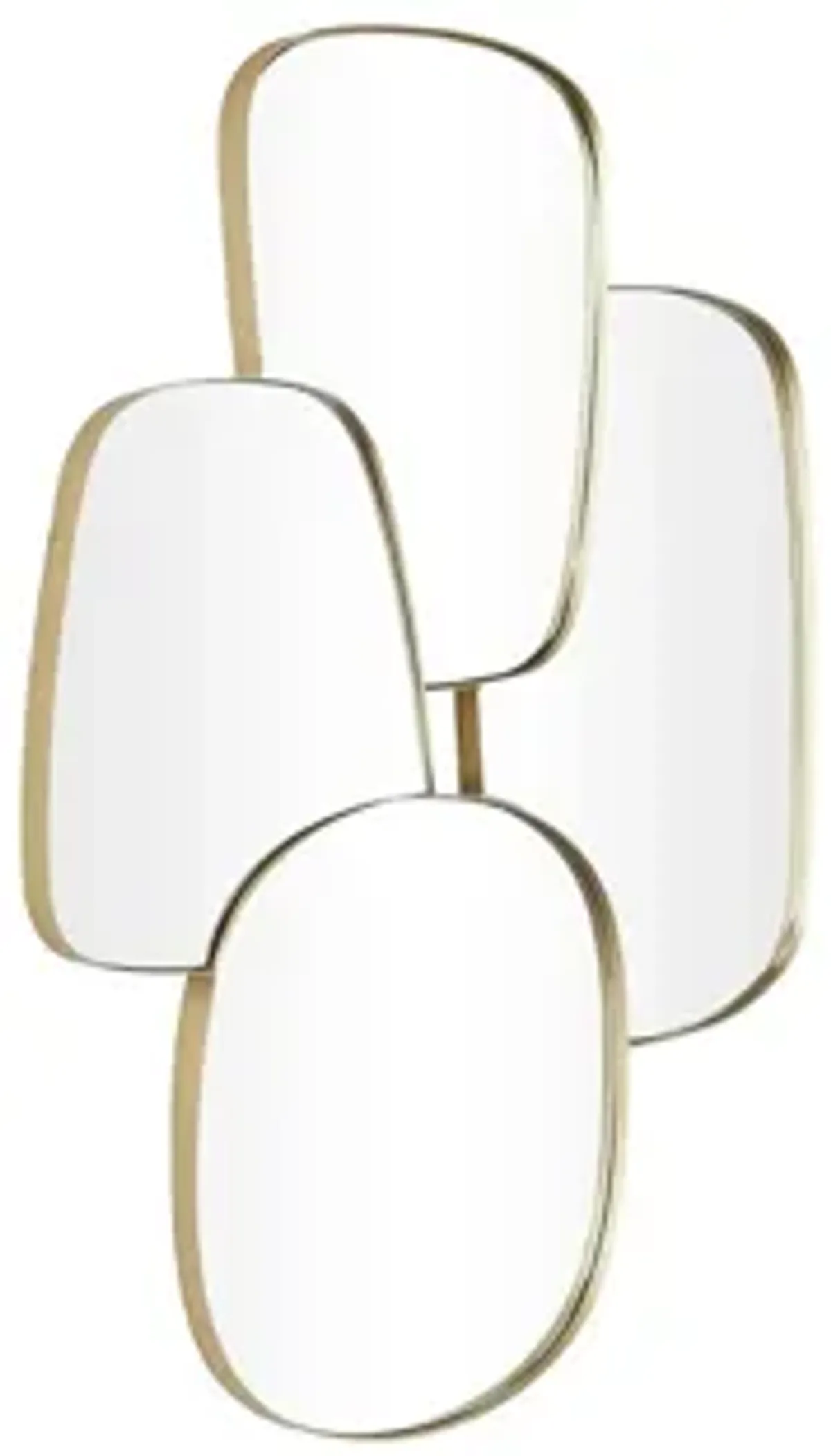 Ivy Collection Gold Metal Glam Wall Mirror