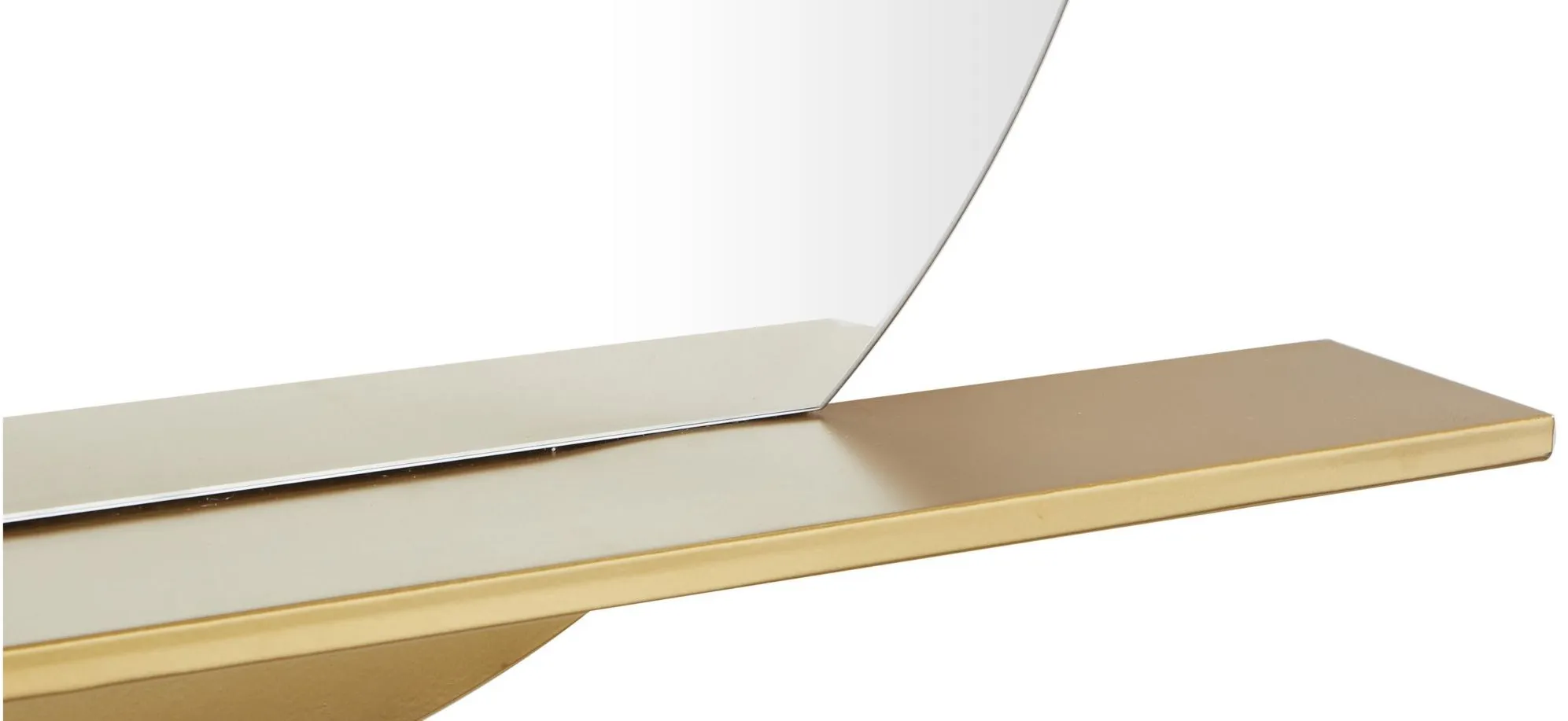 Ivy Collection Gold Metal Glam Wall Mirror in Gold by UMA Enterprises