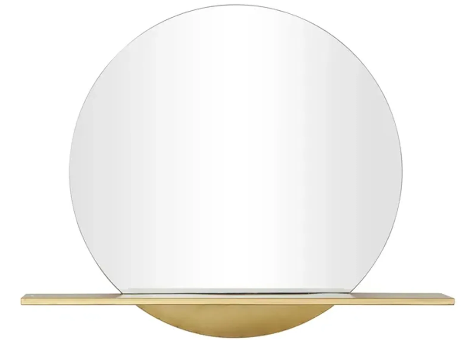 Ivy Collection Gold Metal Glam Wall Mirror in Gold by UMA Enterprises