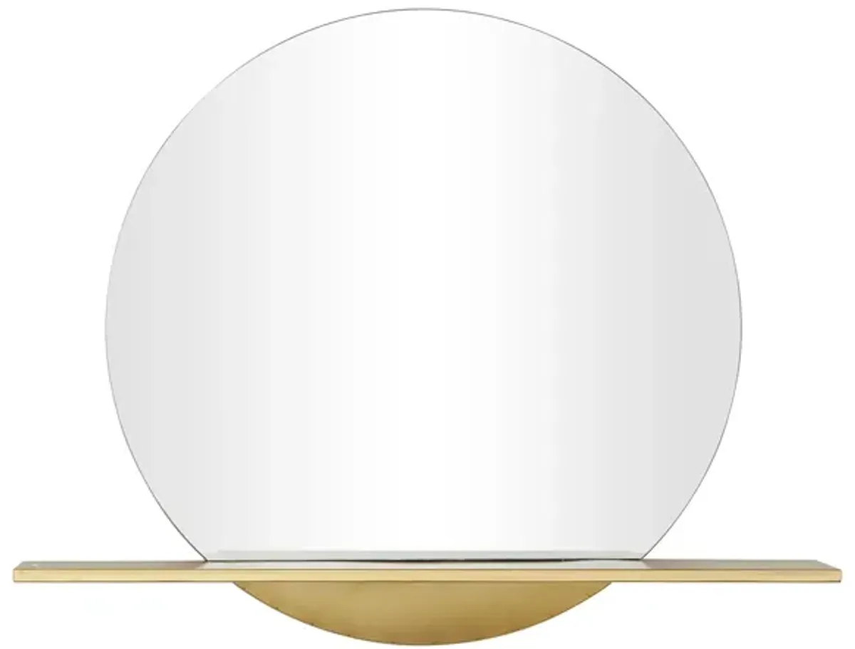 Ivy Collection Gold Metal Glam Wall Mirror
