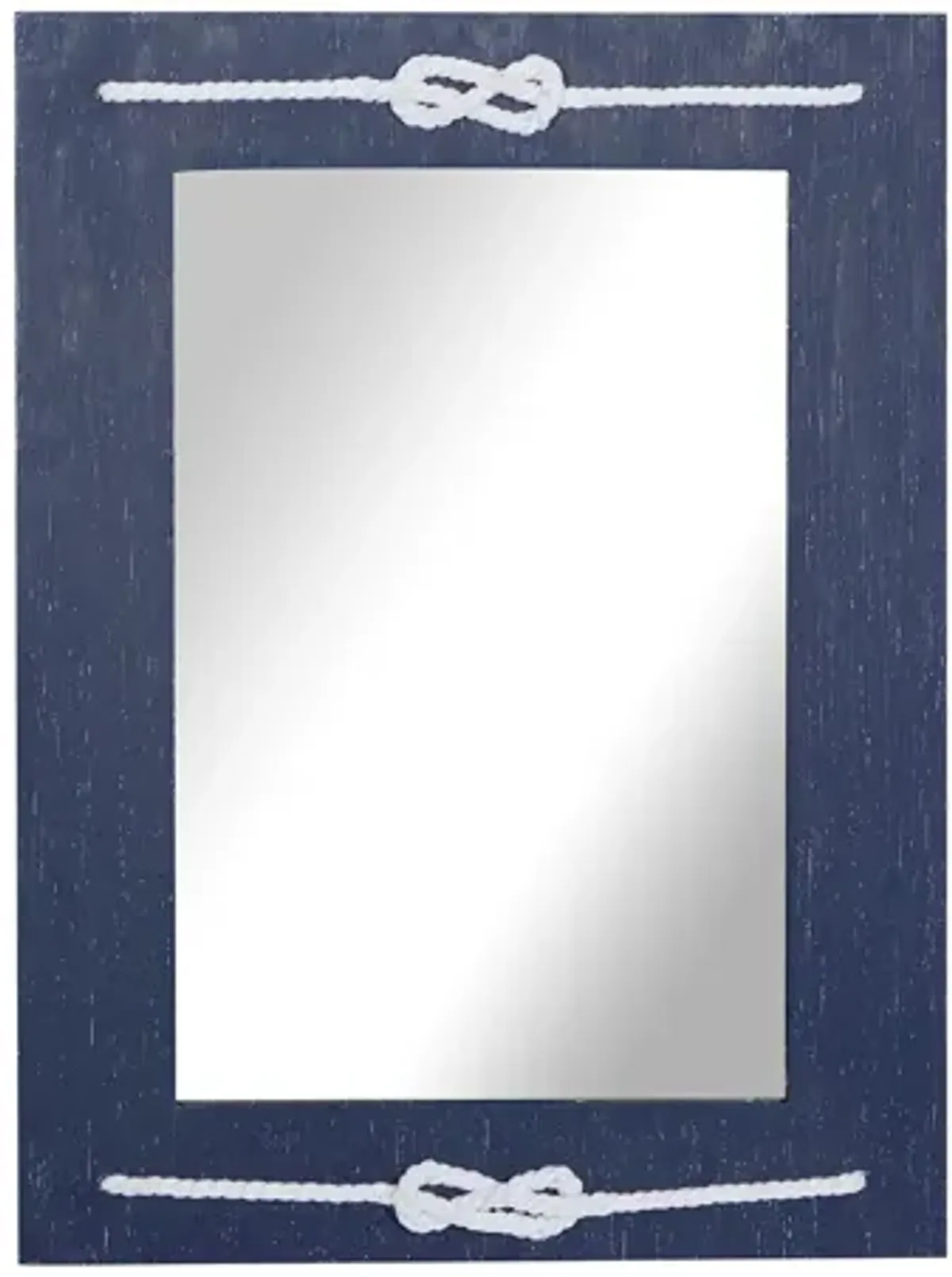 Ivy Collection Blue Wood Wall Mirror in Blue by UMA Enterprises