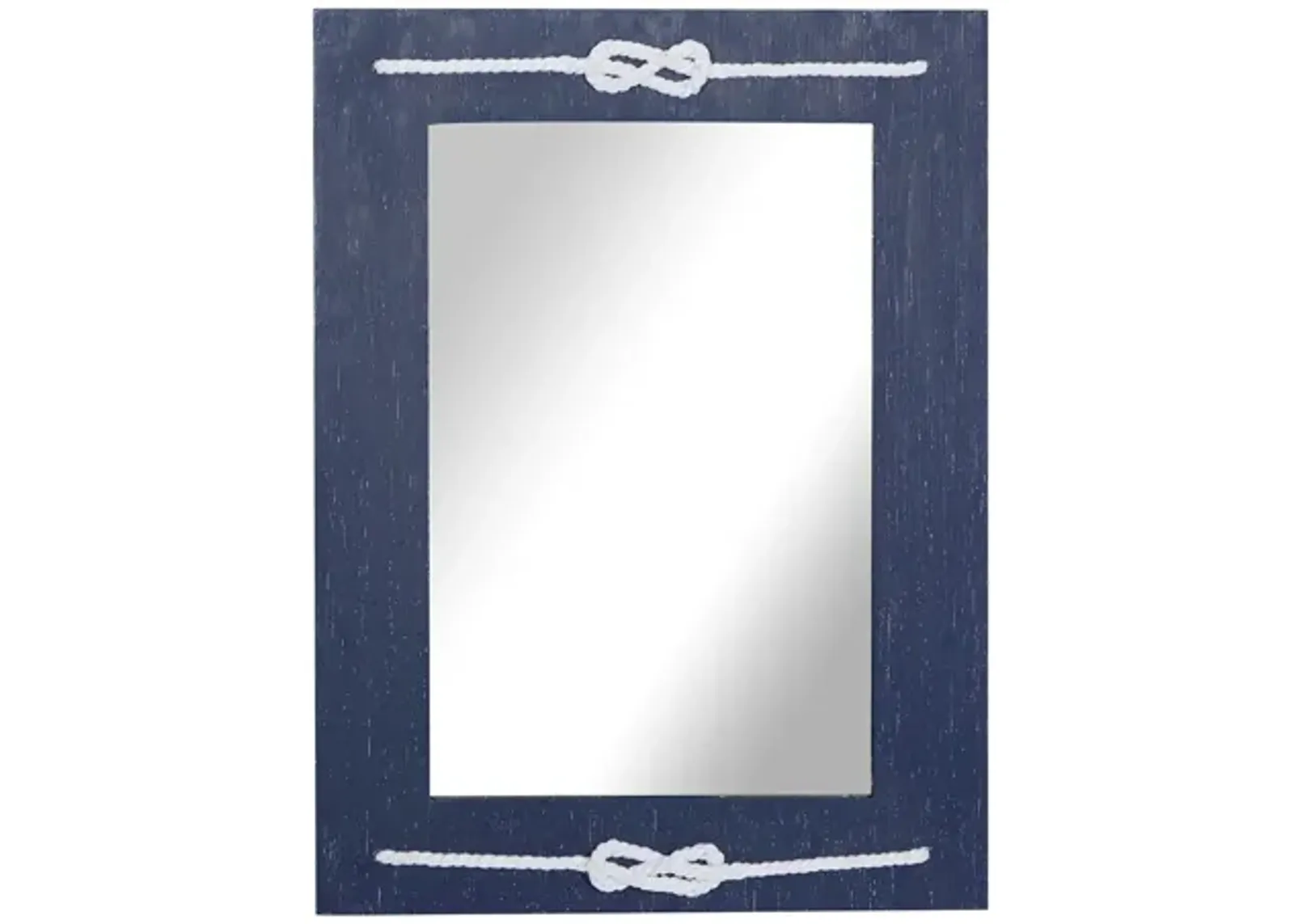 Ivy Collection Blue Wood Wall Mirror in Blue by UMA Enterprises