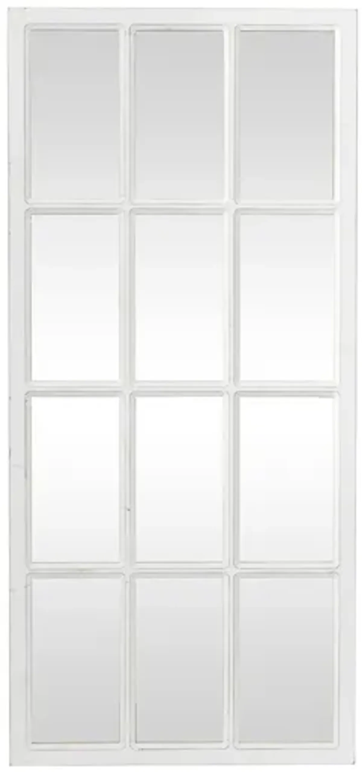 Ivy Collection White Wood Farmhouse Wall Mirror in White by UMA Enterprises