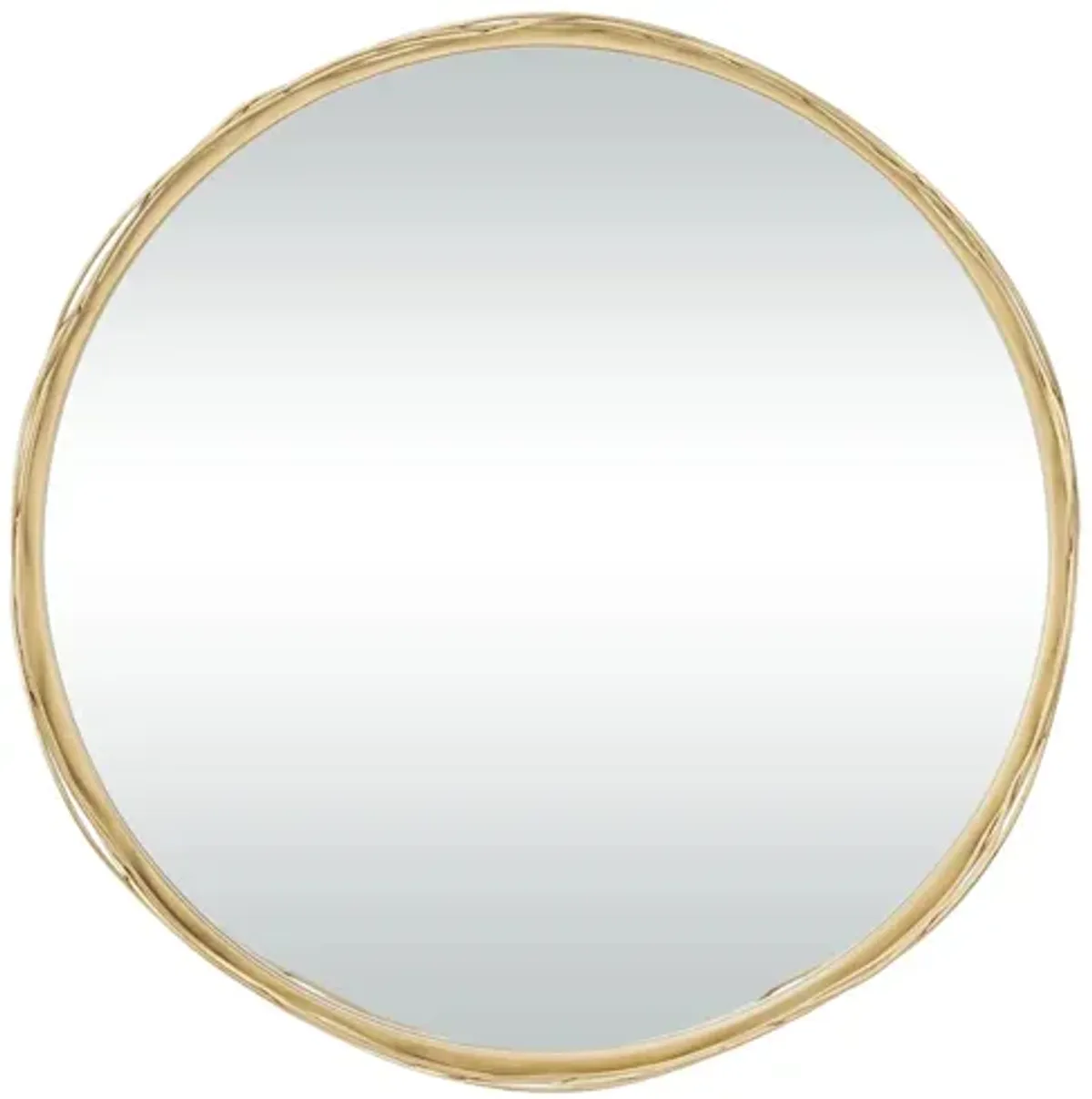 Ivy Collection Gold Metal Glam Wall Mirror in Gold by UMA Enterprises