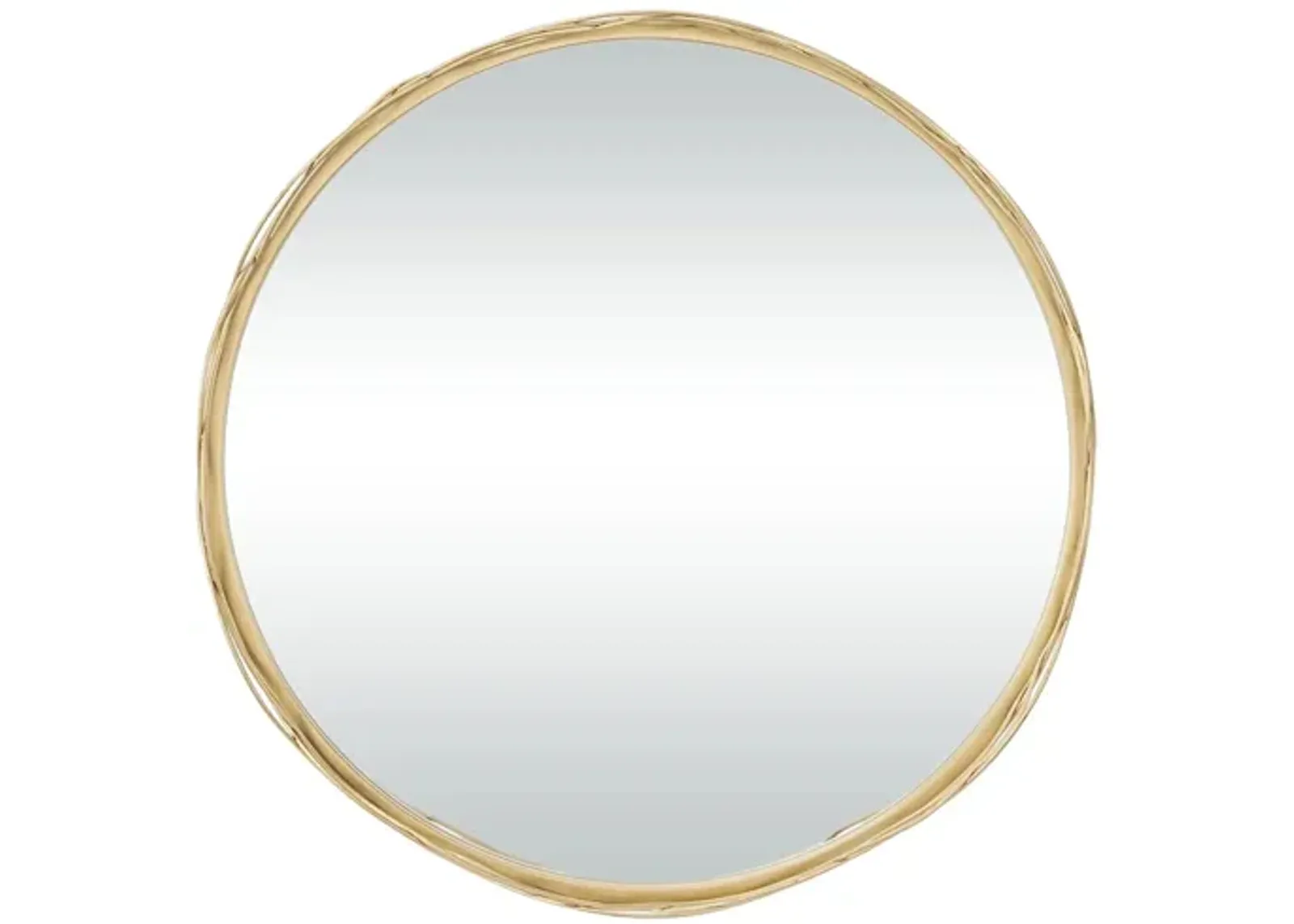 Ivy Collection Gold Metal Glam Wall Mirror in Gold by UMA Enterprises