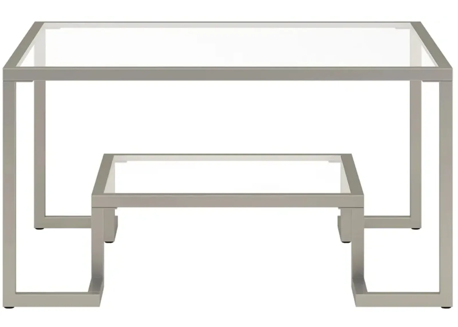 Anne Square Coffee Table in Satin Nickel by Hudson & Canal