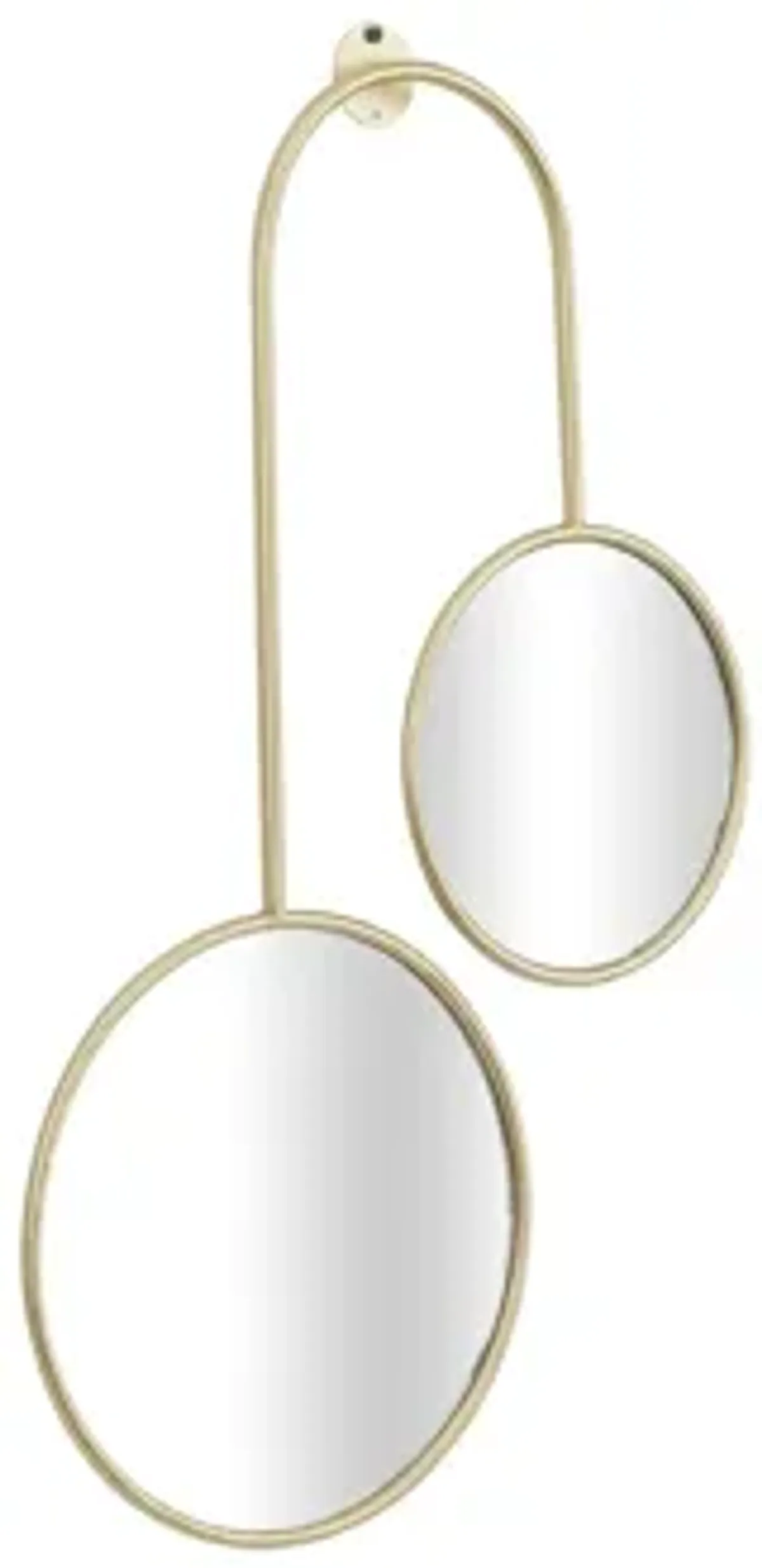 Ivy Collection Gold Metal Wall Mirror