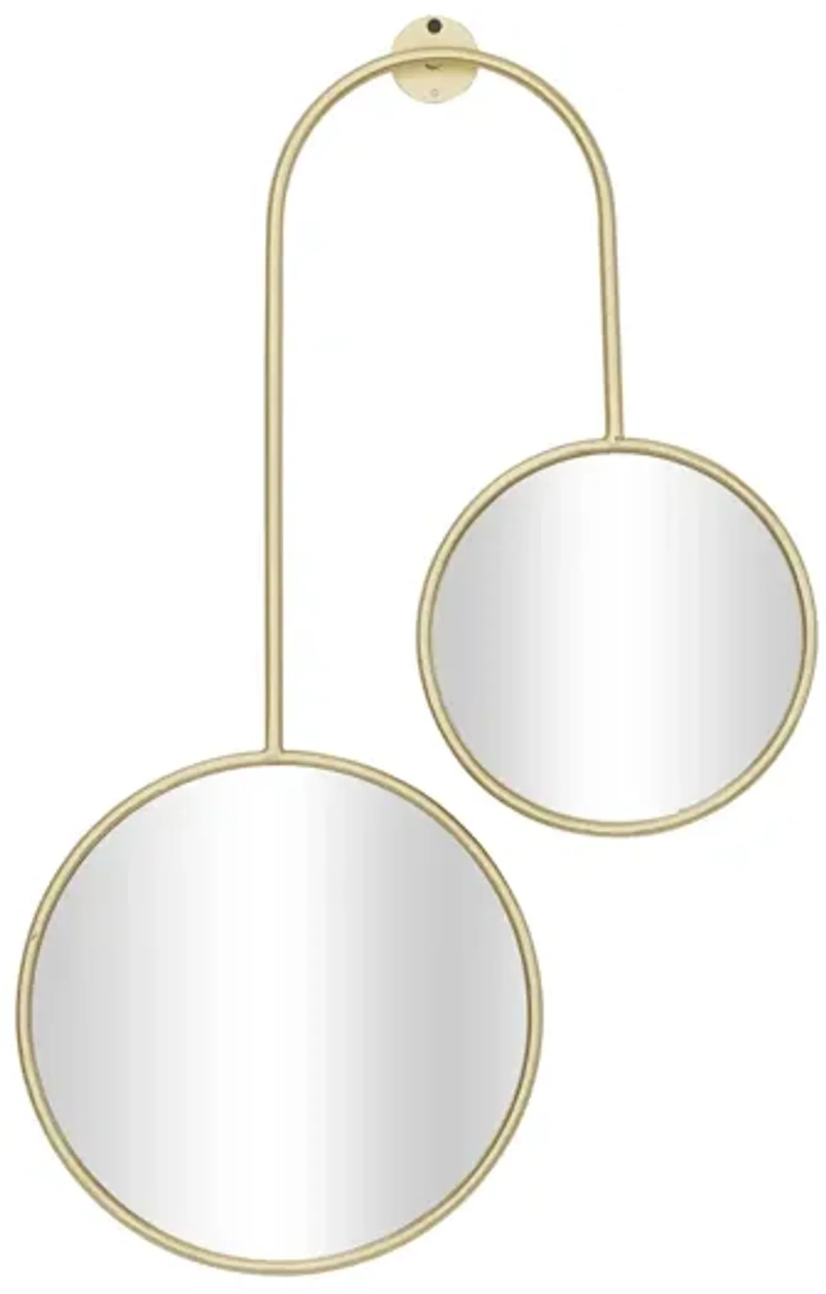 Ivy Collection Gold Metal Wall Mirror