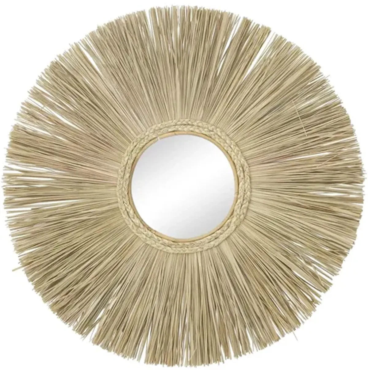 Ivy Collection Bohemian Wall Mirror in Brown by UMA Enterprises