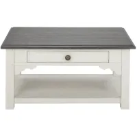 Malia Cocktail Table in Feathered White/Rich Charcoal by Riverside Furniture