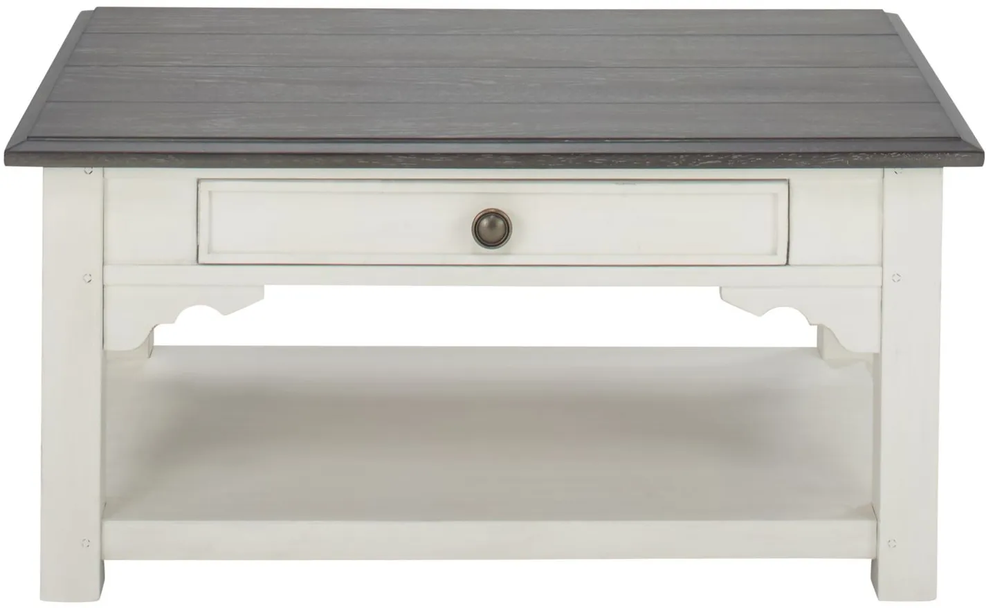 Malia Cocktail Table in Feathered White/Rich Charcoal by Riverside Furniture
