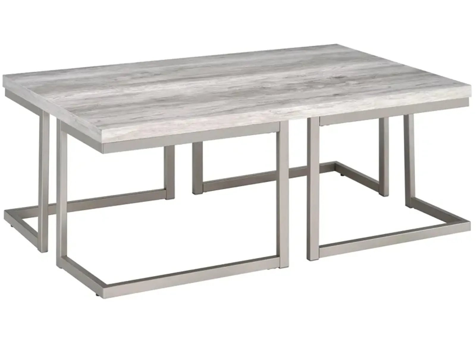 David Cocktail Table in Grey Driftwood by STEVE SILVER COMPANY