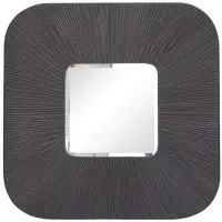 Ivy Collection Black Wood Modern Wall Mirror in Black by UMA Enterprises