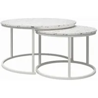 CosmoLiving Amelia Nesting Coffee Tables in Terrazzo by DOREL HOME FURNISHINGS